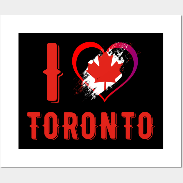 I Love Toronto Wall Art by MessageOnApparel